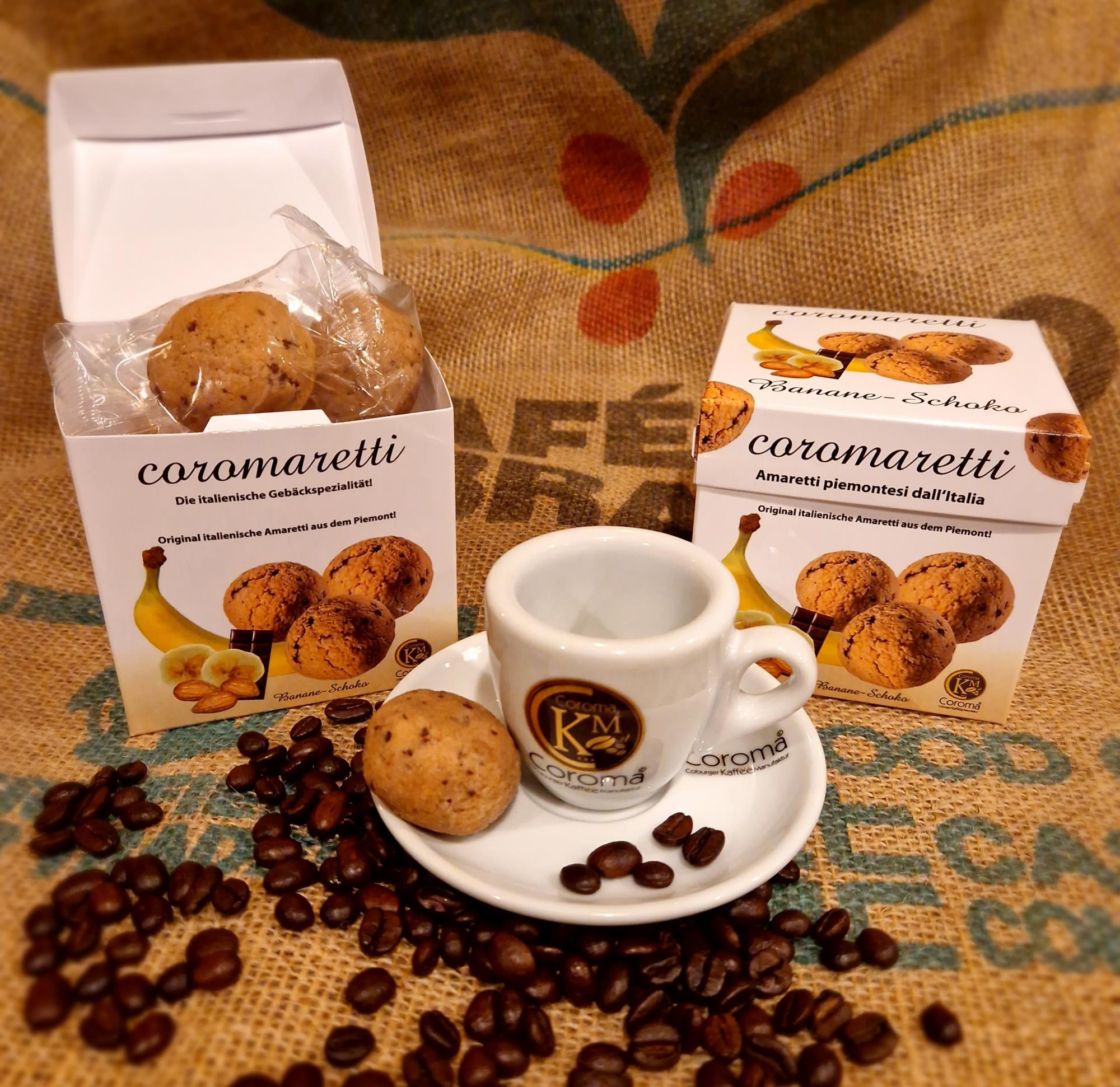 coromaretti - Amaretti morbidi - Banana e Cioccolato - Weiche Amaretti - Banane-Schokolade